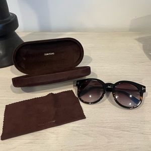 TOM FORD Tortoise Sunglasses Janina TF435 01K